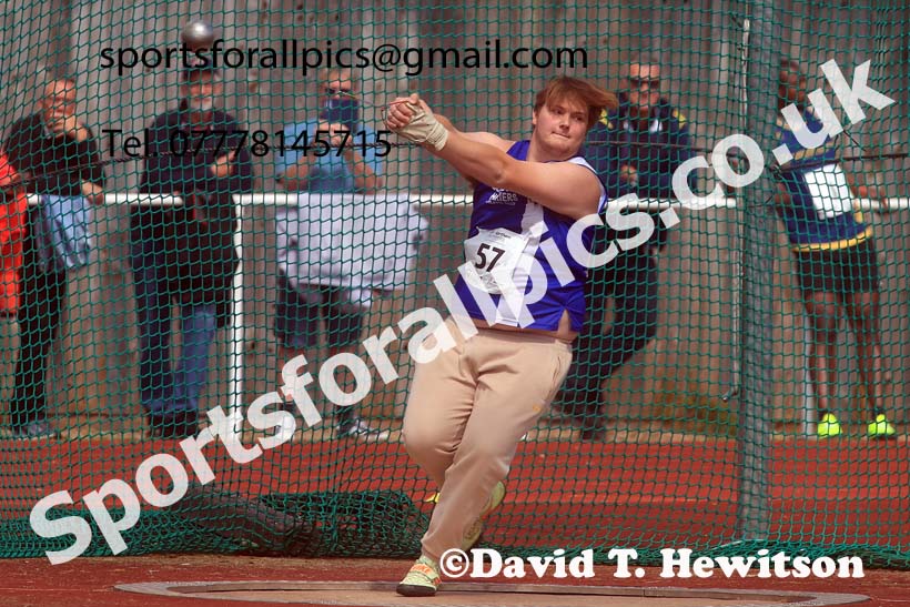 Senior Mens hammer, 2024 Northern Senior and Under-20s Track and Field Champs, Middlesbrough.  Photo: David T. Hewitson/Sports for All Pics